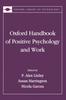 Книга Oxford Handbook of Positive Psychology and Work