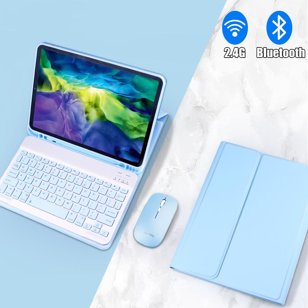 Чехол с Bluetooth-клавиатурой для iPad 10,2 8-го 7-го поколения для iPad Air 4 Case Pro 11 9,7 Air 2 Case Mini 5
