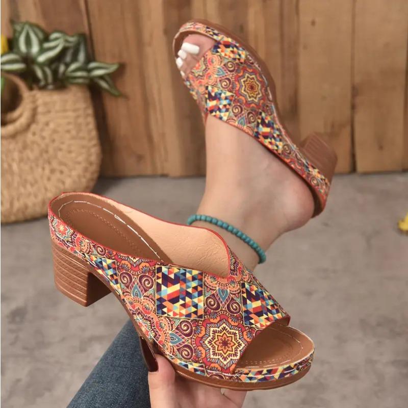 Обувь нового стиля: Крупногабаритные, на толстом каблуке, туфли с открытым носком на одно плечо, женская обувь, пляжные шлепанцы