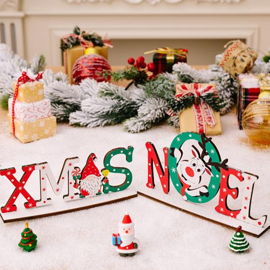 Christmas Wooden Table Decorations Santa Claus Snowman Wooden Table Top Decorations for Christmas Home Party