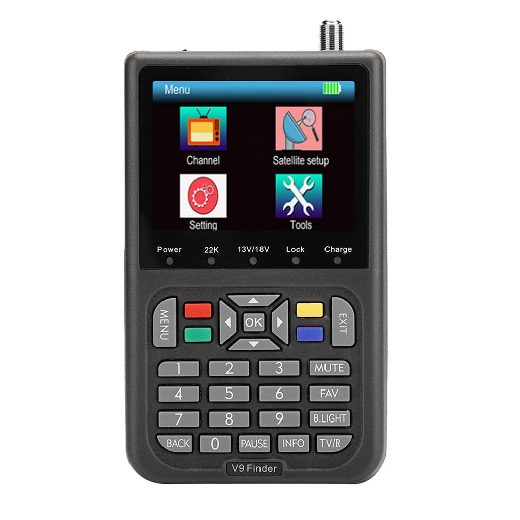 V9 3,5-дюймовый ЖК-дисплей с цветным экраном DVB цифровой спутниковый искатель сигнала измеритель черный