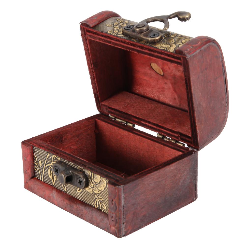 Vintage Style Wooden Box Display Decoration Wood Storage Box for Candy Jewelry Ornaments