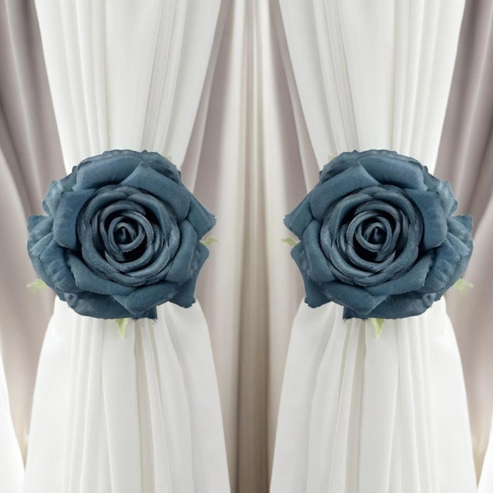 Realistic Rose Curtain Clips Exquisite Curtain Straps Clips Curtain Tape Dormitory