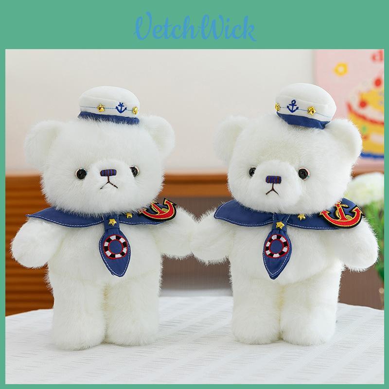 Cute Cartoon Sailor Suit Teddy Bear Plush Doll Children Companion Toy For Play And Comfort