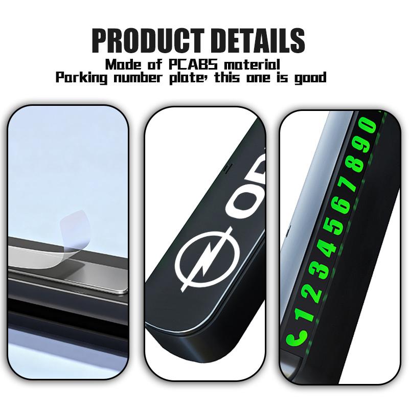 Car Temporary Parking Phone Number Digital Moving Number Plate For Opel Meriva Mokka Grandland Vectra Zafira Vivaro Antara