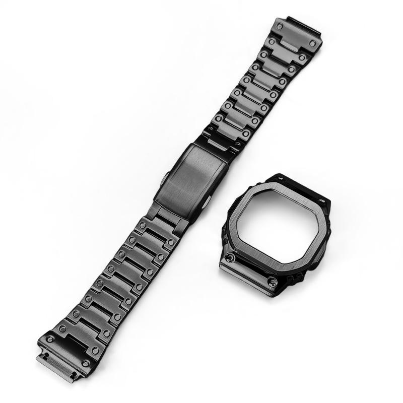DW-H5600 Винтажный гравированный Мод-комплект Для Casio G-SHOCK Маленький квадратный DW H5600 модифицированный корпус корпуса часов из цельной нержавеющей стали мужской