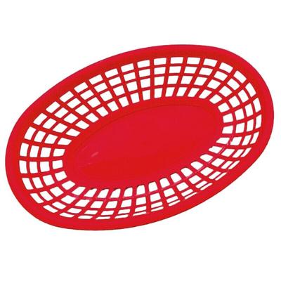 Картофель фри Бургеры Пластиковые корзинки для еды Цветные многоразовые корзинки Подарочные корзинки овальной формы Корзинки для хранения Обслуживание в ресторанах быстрого питания