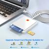 USB 2.0 Устройство для чтения смарт-карт с поддержкой горячей замены памяти для ID-карт, банковских карт, SIM-карт, CAC-карт, Клонер, Разъем-адаптер для Windows 7/8/8.1/10