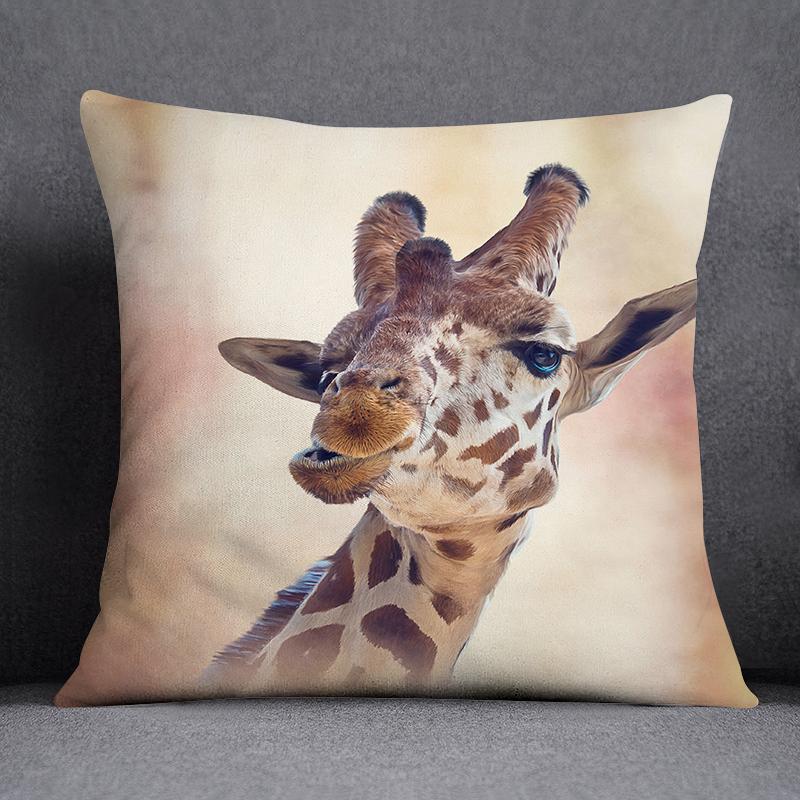 Африканские животные и звери, украшение для дома, наволочка, квадратная наволочка, украшение для дома и офиса, наволочка