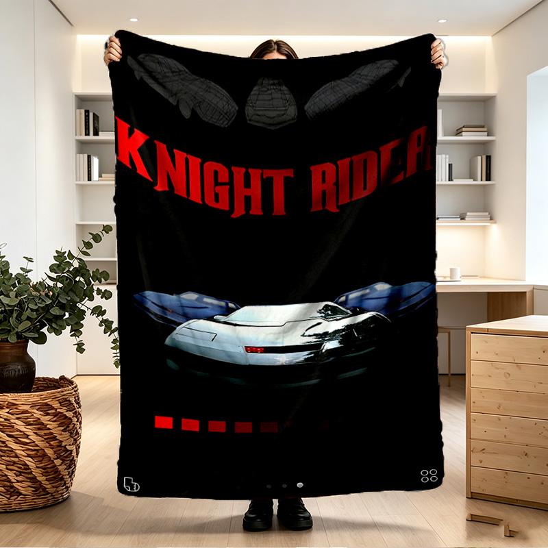 Knight Rider Print Blanket - Soft & Comfortable, for Bedroom, Travel, Sofa, Home Decoration - Birthday Christmas Gift for Friend