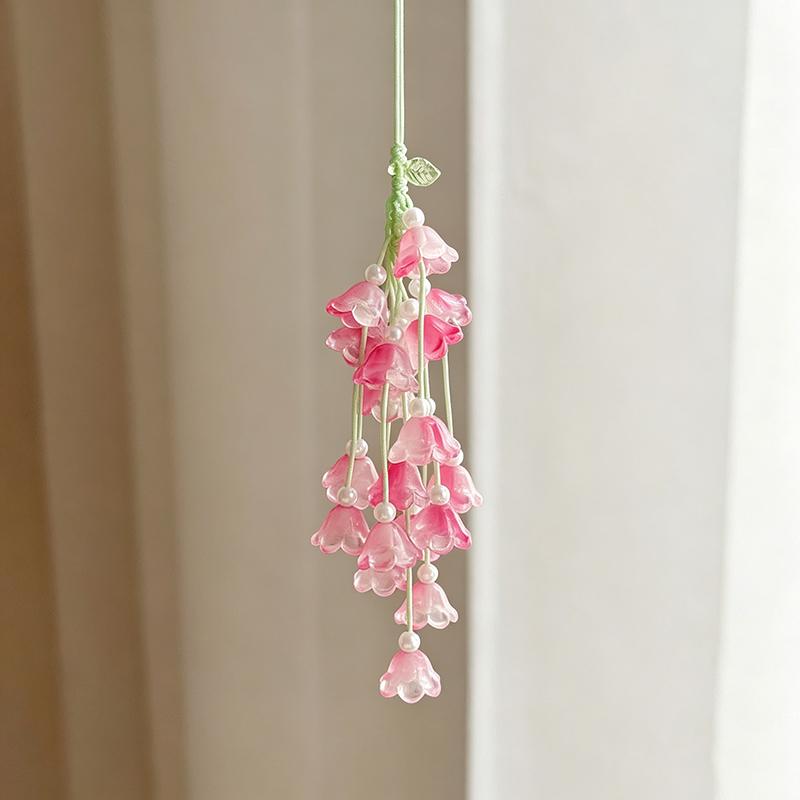 Captivating Bellflower 1Pcs Hanging Ornament with Tassel Perfect for Car Interior Decor