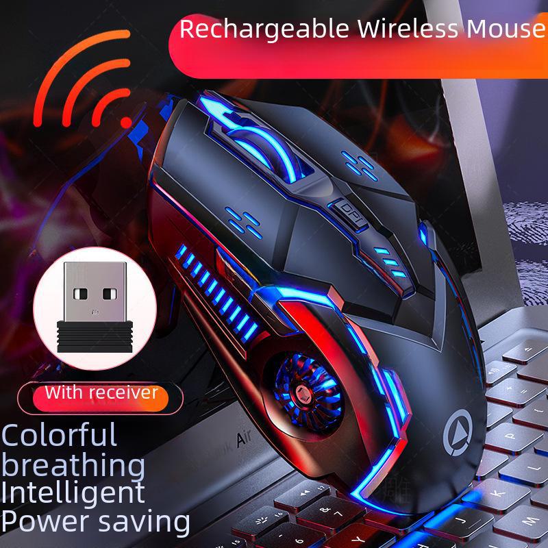 Беспроводная игровая мышь Silver A9 Luminous Silent Wireless - розовый аксессуар для ноутбука для девочек