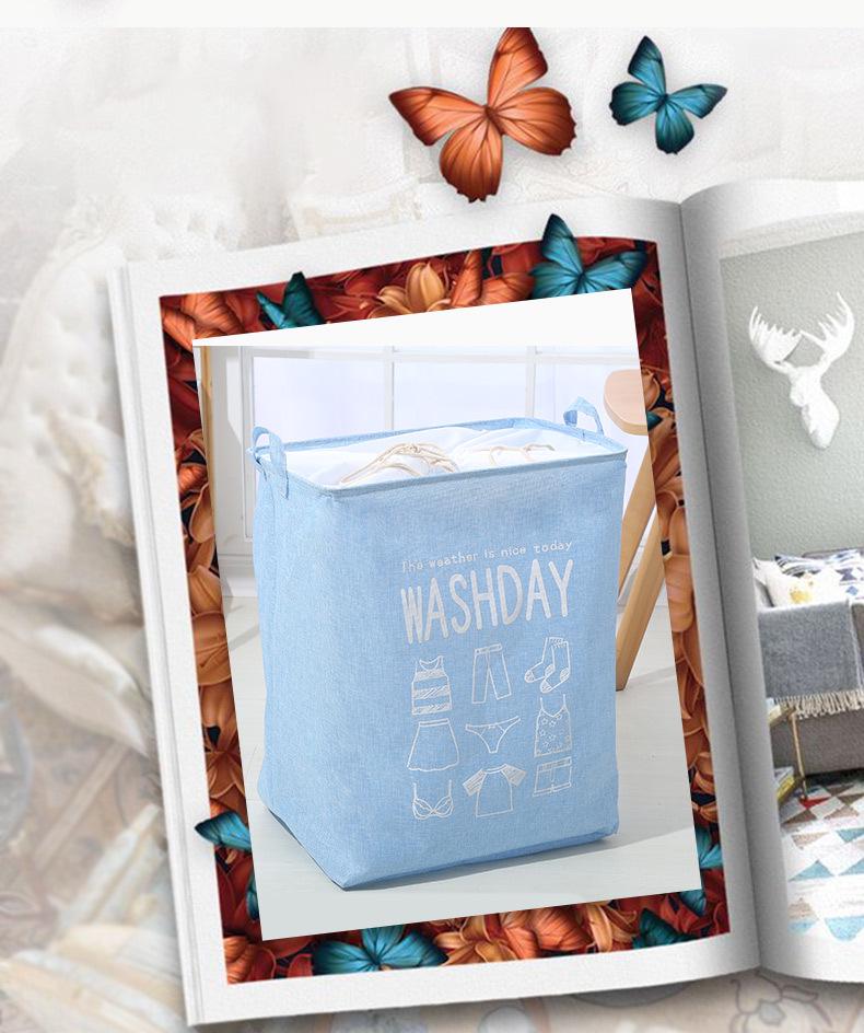 Складная большая сумка для белья и корзина для хранения со шнурком для одежды и одеял