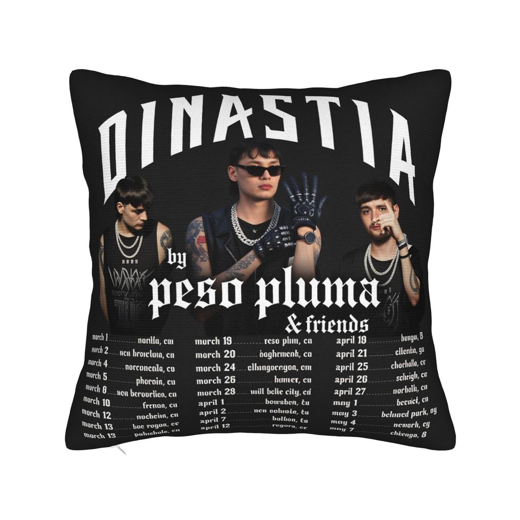 New Peso Pluma Dinastía Tour Pillow Case Vintage Pillow Cover Custom Pillowcases For Couch Sofa Bedroom