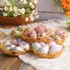 7Pcs/Set Colorful Bunny Painted Plastic Easter Eggs with Basket Hanging Pendant DIY Easter Egg Crafts Home Easter Party Supplies
