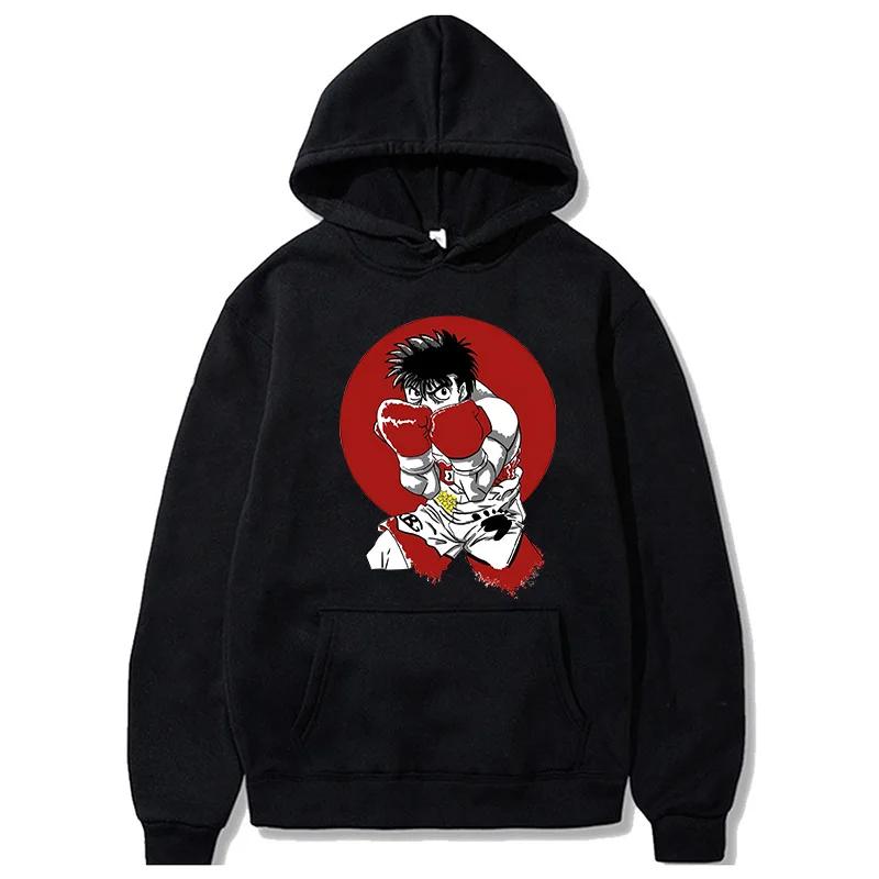 Unisex Makunouchi Takamura Harajuku Pullovers Hajime No Ippo Funny Hoodies KGB Manga Y2k Sweatshirt Japanese Anime Clothes