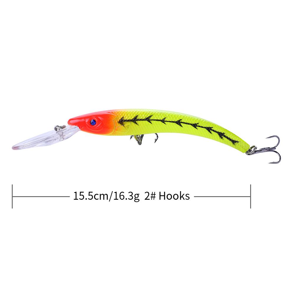 HENGJIA 1pc Minnow Fishing Lure Wobbler 3D Eyes Bionic Bass Pike Bait Fishing Tackle