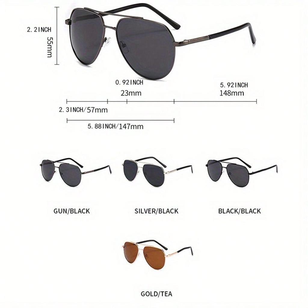 Sunglasses New Men's Glasses Metal Double-Beam Blue Glasses Black Sunglasses Female