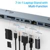 Gigabit Ethernet Laptop Docking Station Stand 7 in 1 Expander Professional USB C Hub
