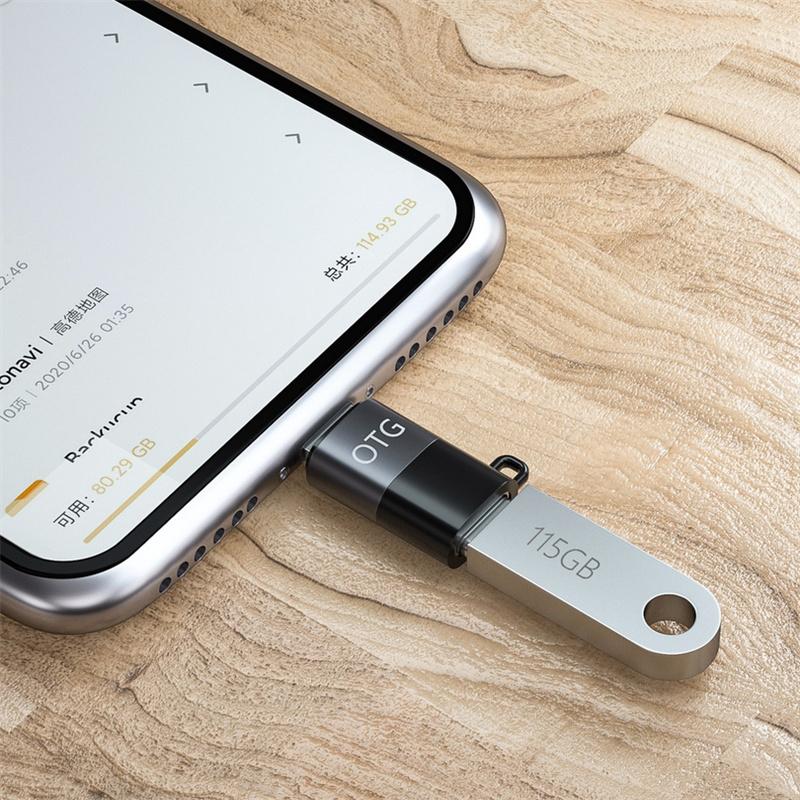 Адаптер OTG для синхронизации данных зарядки, беспроводной конвертер микрофона, совместимый с Ios Type-c