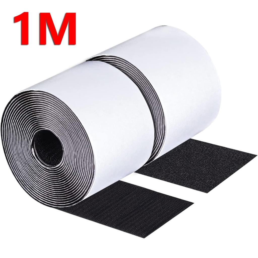 1/2/5M прочная самоклеящаяся застежка-липучка с клеем двухсторонние монтажные ленты DIY аксессуары для поделок 50 мм черные