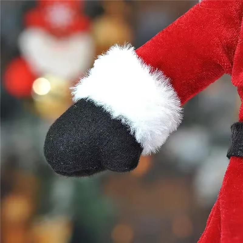 Creative Christmas Wine Bottle Decoration Set Gold Velvet Dress Sleeve Wine Bottle Bag Sleeve Christmas Table Decoration