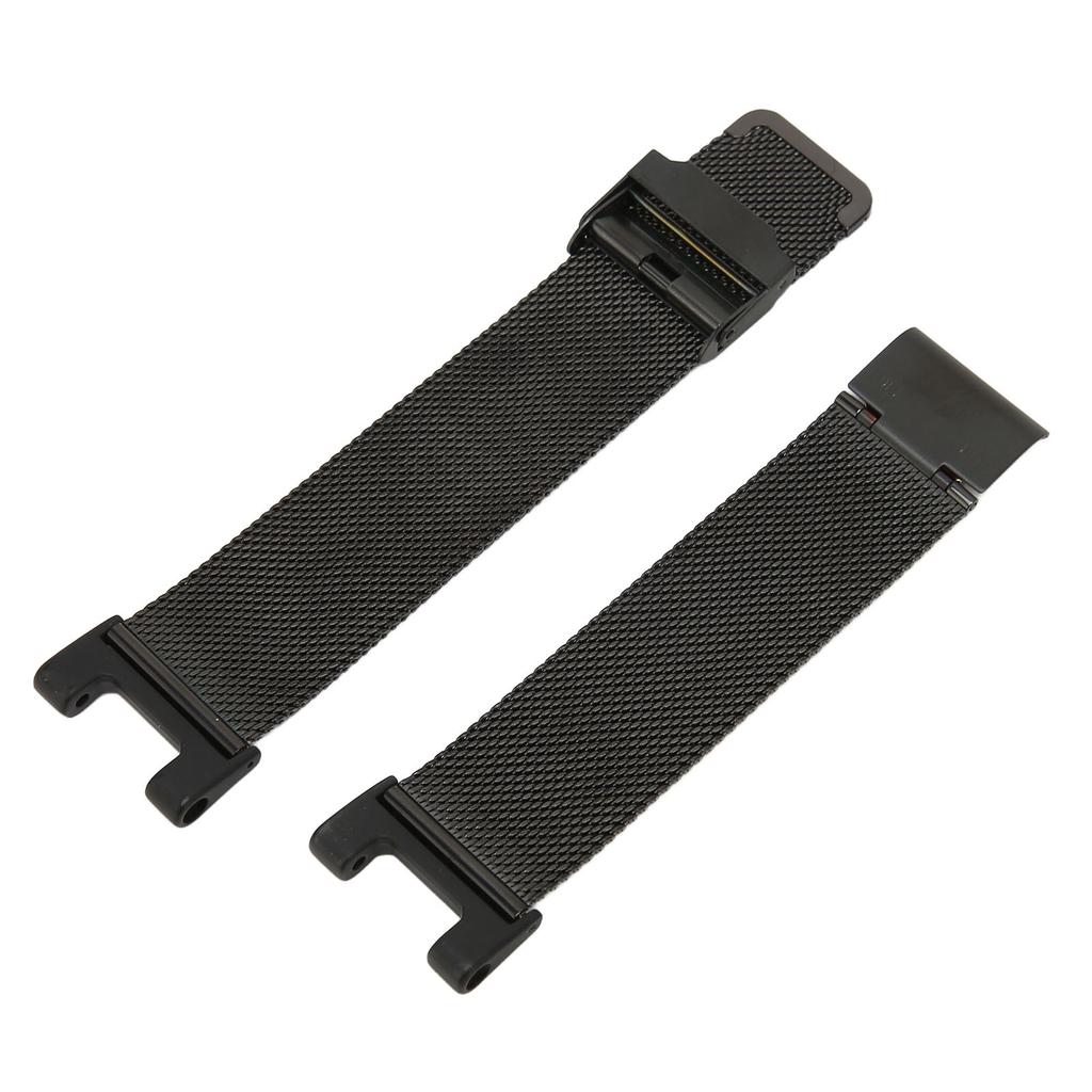 Metal Mesh Watch Band Smartwatch Wrist Strap Replacement Bracelet for Amazfit TRex Pro(Black )