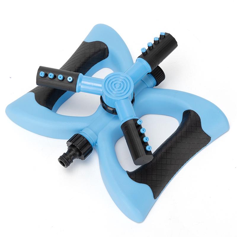 Вращающаяся на 360° трехсторонняя садовая дождевальная головка для полива газона
