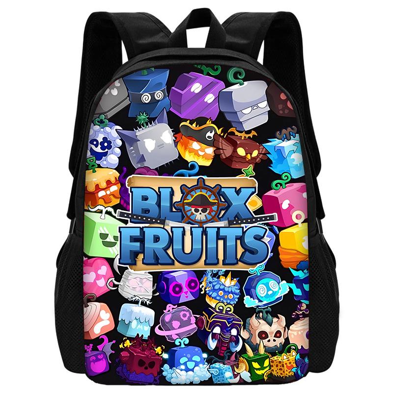 Мультяшный Школьный Рюкзак Blox Fruits для Детей с Сумкой через Плечо Пеналами Школьные Сумки для Мальчиков Девочек Лучший Подарок