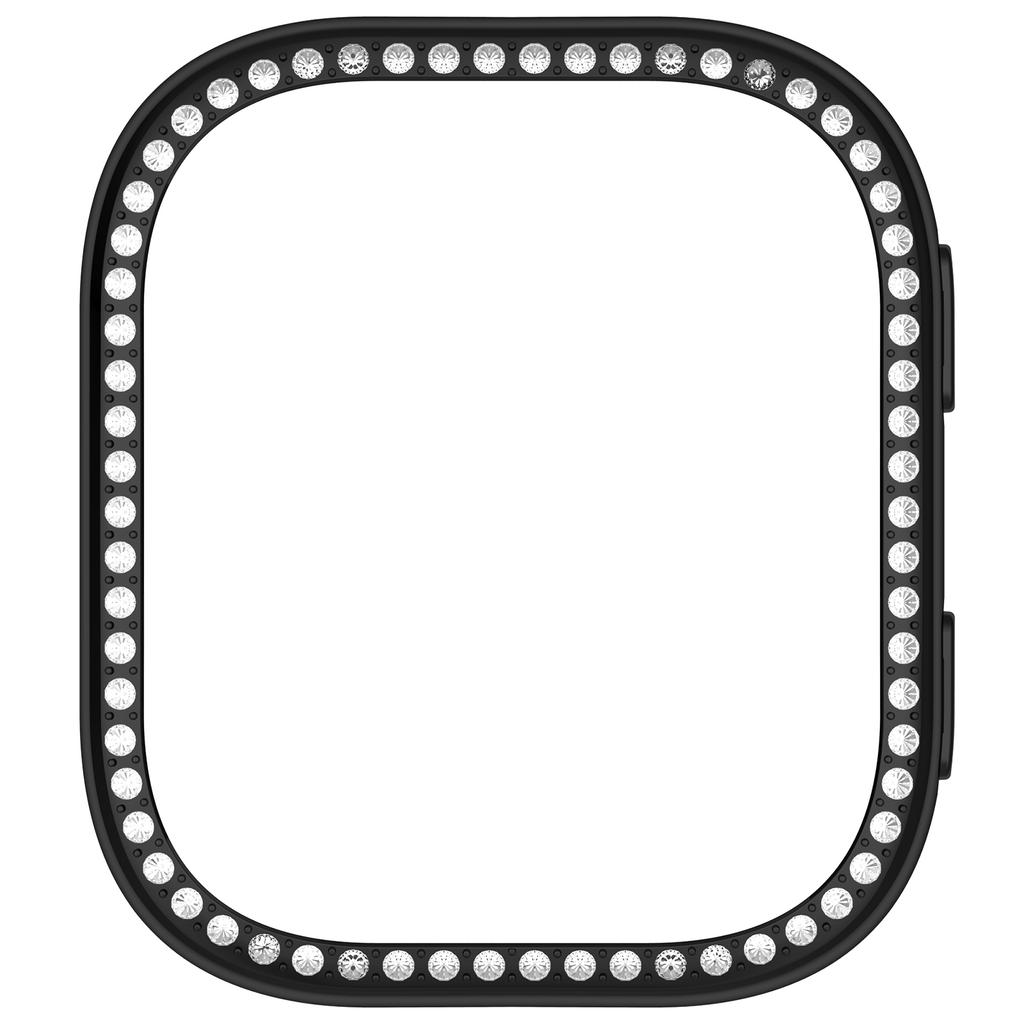 For Huami Amazfit Bip 6 (A2435) Watch Case Rhinestone Decor Hollow Electroplating PC Watch Cover