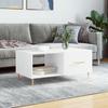  Coffee Table, High Gloss White, 90x50x40 Cm