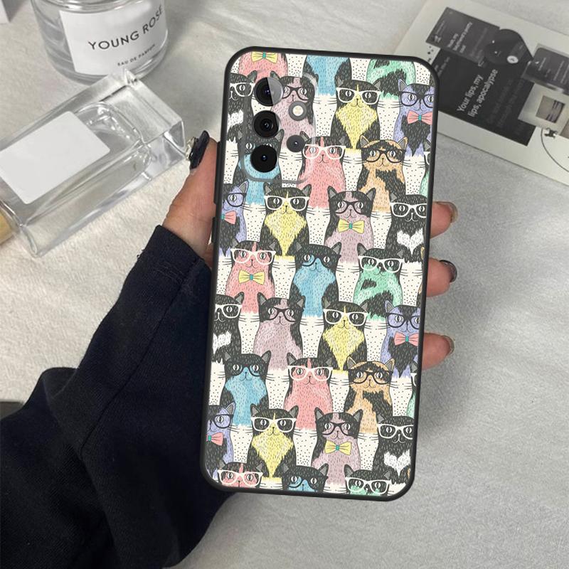 Забавный коллаж с котами Чехол для Samsung Galaxy A55 A35 A15 A52 A32 A12 A16 A26 A36 A56 A53 A33 A13 A14 A34 A54 A17