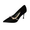 Spring New Water Diamond High Heels Pointed Thin Heels Women's Large Size Wedding Party Shoes Heels Women