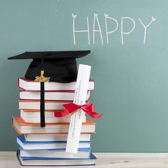 Выпускной колпак с кисточкой, шляпа бакалавра, эластичное унисекс-выпускное платье, аксессуар, шляпа для церемонии вручения дипломов магистратуры