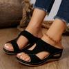 Fashion 2024 New Summer Women's Wedge Retro Flower Decorated Lightweight Non-Slip Beach Slippers