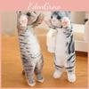 Calico Black Tabby Cat Tigertight Felis Plush Toy Stuffed Dolls Animal Gifts