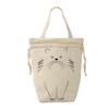 6424 Cat Pattern Simple Cold Storage Small Kinchaku Tote Bag PT Thermokeeper [Rootote] Nekokin-A (01 Natural)