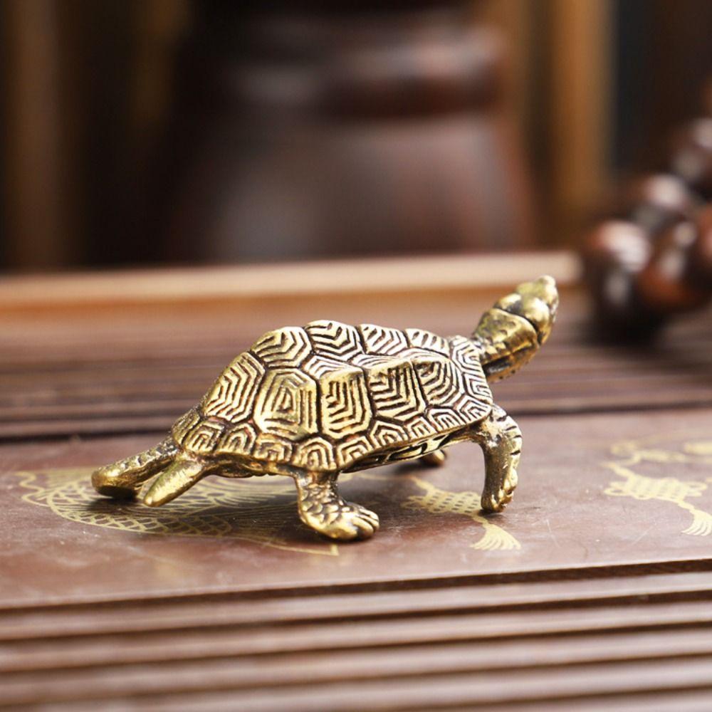 Гостиная Персональная коллекция Фигурки черепахи Латунные настольные украшения в виде черепахи Статуэтка черепахи