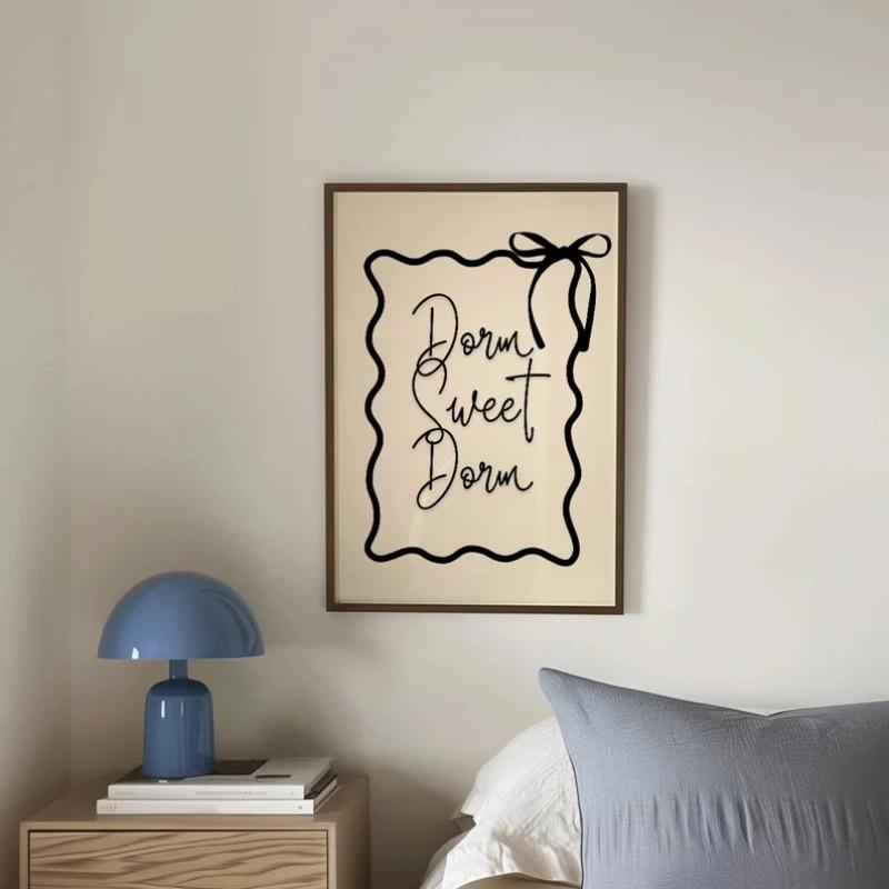 Modern Minimalist Coquette Bow Wall Art Poster Trendy Fashion Aesthetic Girl Poster Dorm Room Bedroom Living Room Home Decor