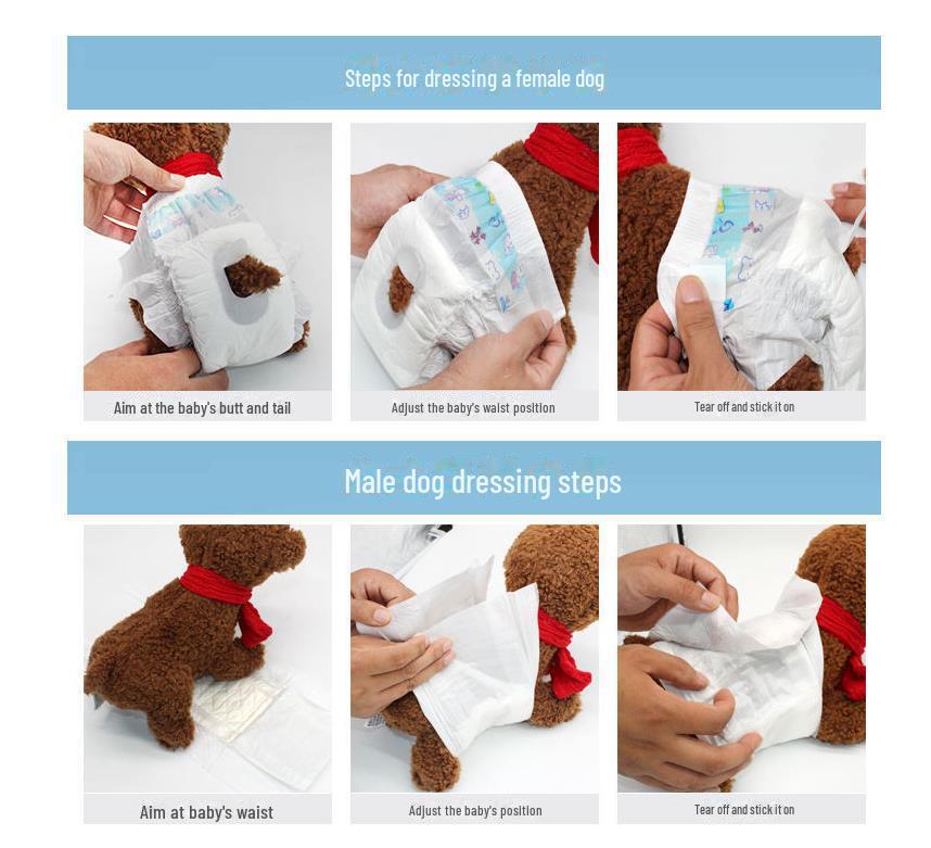 Подгузники для собак женского пола Teddy Pet Puppy - менструальные и физиологические штаны