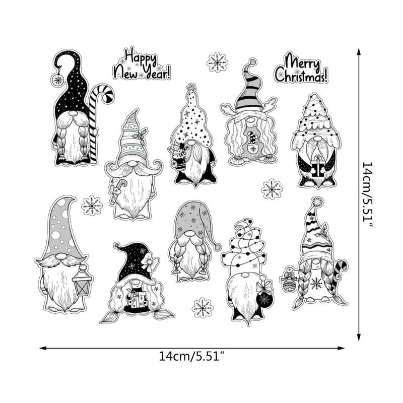 Christmas Series Silicone Clear Stamps for Card Making Scrapbooking Embossing DIY Craft Album Decoration Rubber Seals
