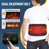 Cordless Heated Massage Pad Red Light Massage Waist Belt 102 Red Light Beads Hot Compress Vibration Relieve Fatigue Relax Muscle