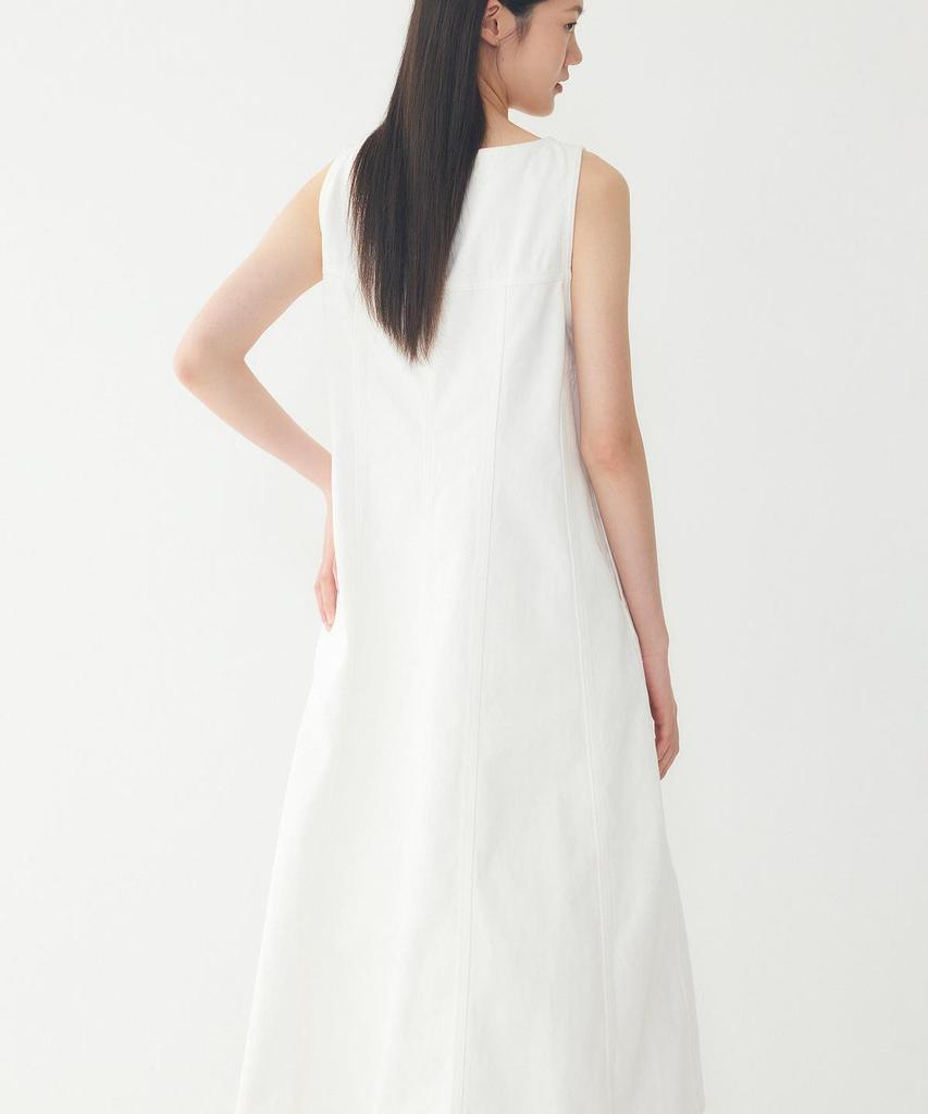 STUDIO TOMBOY Denim Slim Sleeveless Dress_White 9106241203