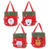 Cute Drawstring Closure Christmas Gift Bag Flannel Santa Snowman Santa Gift Bag Candy Pouch Xmas Gift Package Christmas Eve