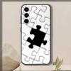 Creative puzzle   Phone Case Black Silicone Soft For Samsung Galaxy A73,A72,A71,A70,A53,A52,A51