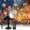 Snowflake Led Projector Light with Remote Control Outdoor Lawn Garden Christmas Stage Decoration Projection Pattern Blizzard Lamp