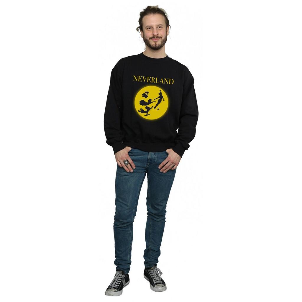 Disney Mens Peter Pan Moon Silhouettes Sweatshirt