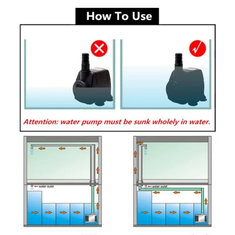 Присоска для аквариума Погружной насос Энергосберегающий циркуляционный фильтрационный насос для аквариума