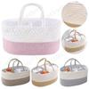 Baby Diaper Storage Basket with Divider Portable Car Organizer Baby Diaper Caddy Organizer for Baby Diaper Storage Baby Shower