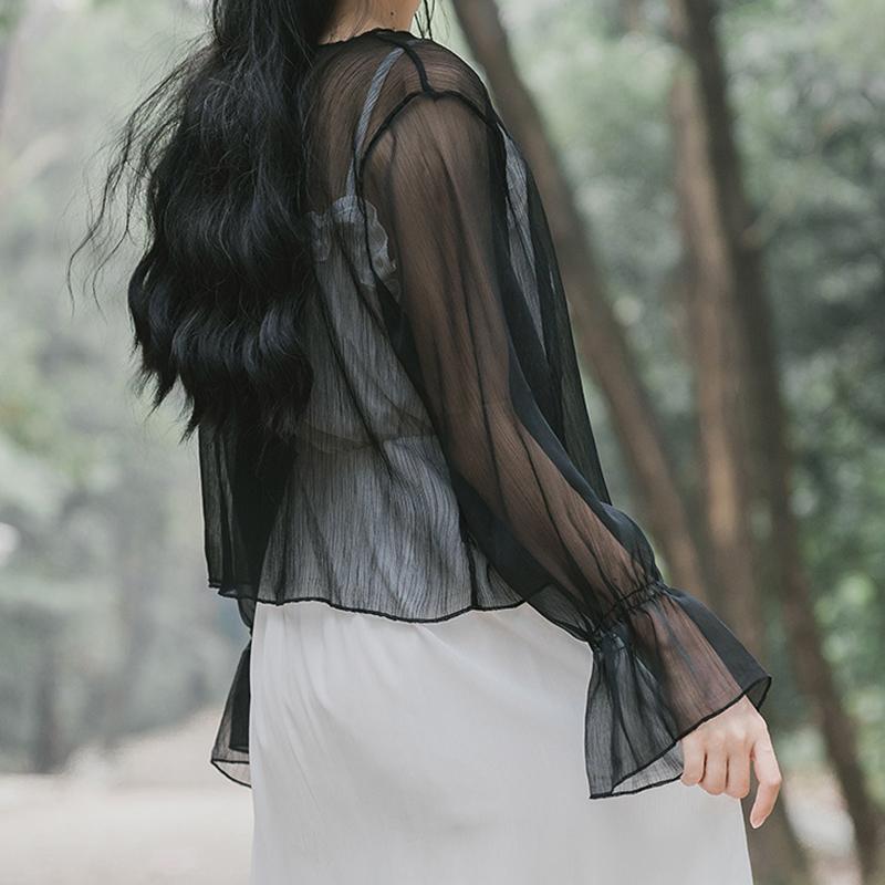 Абрикосовый, белый, черный, женский, с длинным рукавом, с открытым передом, прозрачное болеро, шифоновый кардиган с плечами, накидка для свадебного платья, накидка, накидка